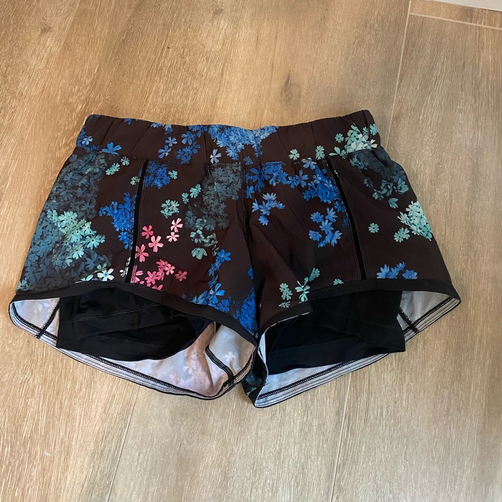 Lululemon Floral Lined Shorts - Size 8